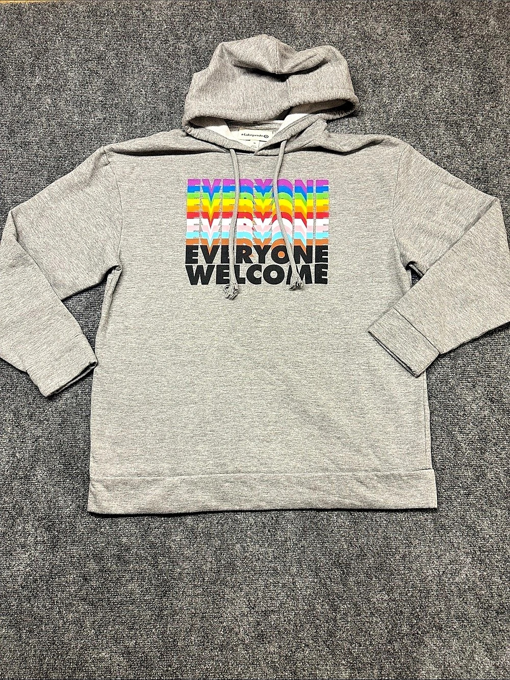 Take Pride Graphic Pullover Hoodie in Gray Size Medium Like New